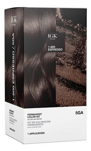 Igk Kit De Color Permanente 1-800 Espresso - Marron Ceniza D