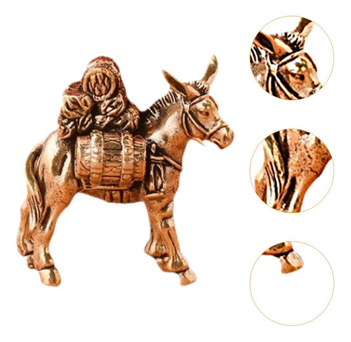 Li Escultura De Burro De Cobre, Miniatura, Figura De