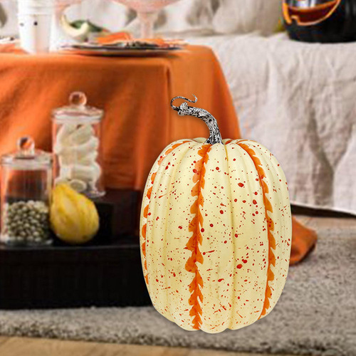 ( Calabaza Artificial, Utilería De Naranja Y Amarillo