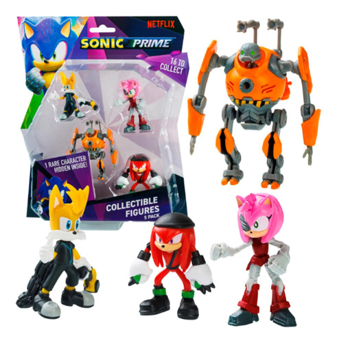 Muñecos Pack X5 Sonic Prime Netflix Set Infantil Original