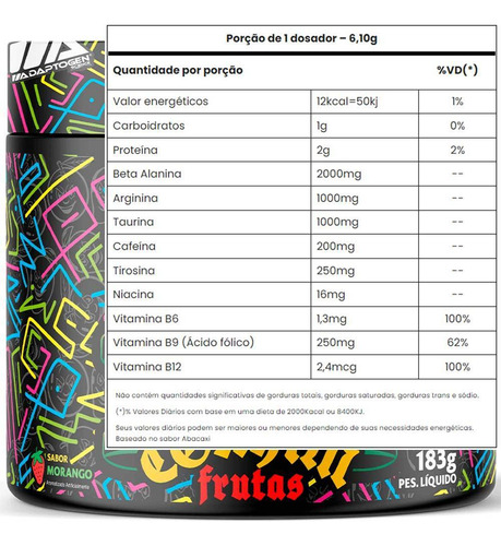 Pré Treino Magic Comam Frutas 183g Adaptogen Morango