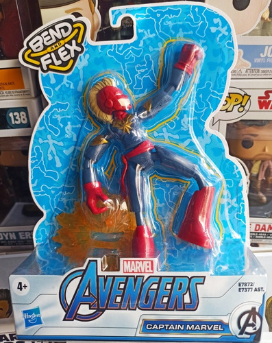 Figura Marvel Bend And Flex Capitán Marvel