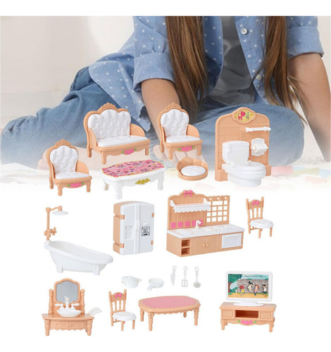 Juego De Muebles Y Accesorios Para Casa De Muñecas