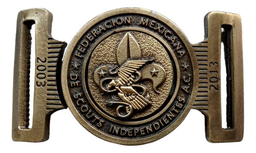 Hebilla De Cinturón Original - Fmsi Scouts México Wfis 2003