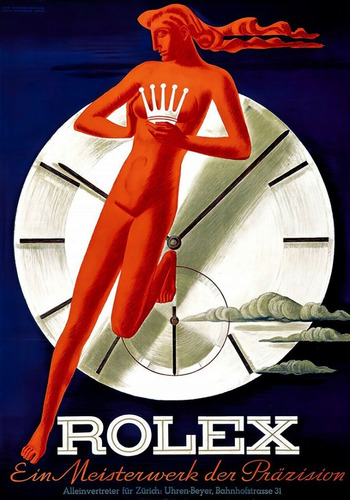 Adesivo Retrô - Rolex 1942 Zurich - Art Decor 33 Cm X 48 Cm