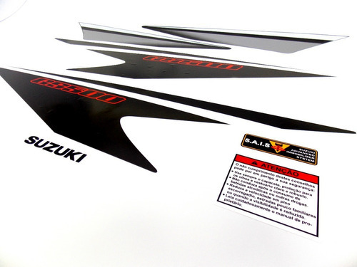 Kit Adesivo Emblema Compatível Com Suzuki Gs500 Preta Gs504 Cor Adesivo Lateral Gs500 Preta