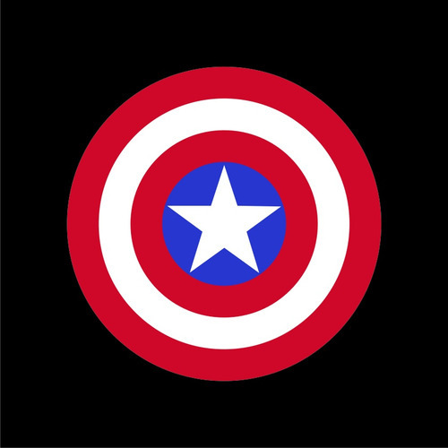 Calcomanía Ploteo Escudo Capitán America Marvel 14 Cm.