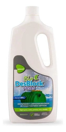 Bio Desblock Limpia Fosas Sistema Séptico Bacterias 950ml