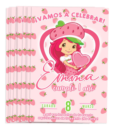 30 Invitaciones Cumpleaños Rosita Fresita Rosita Fresita 1