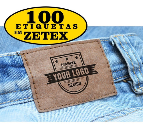 Imagem 2 de 3 de Etiqueta P/ Calças Bolsas 100 Un Personalizado Com Sua Marca