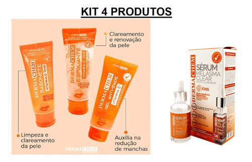 Kit Dermachem Linha Vitaminac+serum Melasma Clear Anti-idade Momento De Aplicação Dia/noite Tipo De Pele Todo Tipo De Pele