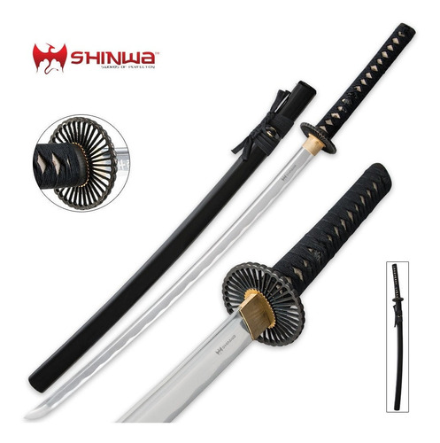 Katana Shinwa Warrior Creed Espada Filo Maximo Black Ninja