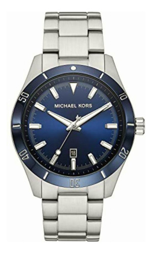 Reloj Michael Kors Mk8815 Layton Para Caballero, Plata/azul