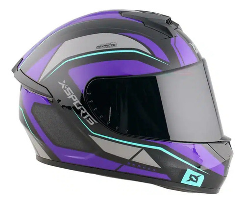 Casco X-sports M63 Morado. Varios Diseños  Nuevo Ingreso!!!