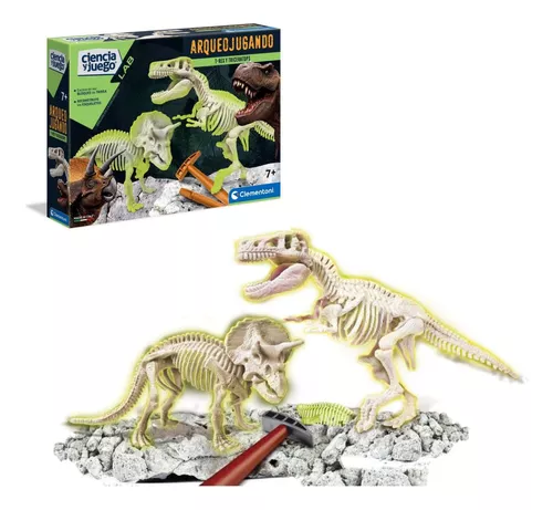 CLEMENTONI Archéo Ludic - T-Rex & Tricératops Phosphorescents