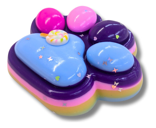 Cachorro Antiestrés Taba Squishy Big Paw, Morado