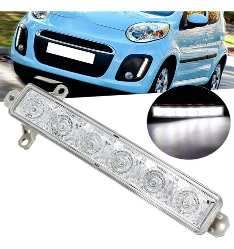 Luz Diurna Para Coche, 6 Led, 6000 K, Drl, Transparente, 967