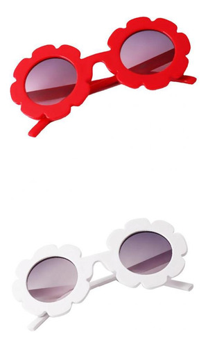 Gafas De Sol Con Flores Vintage Para Niños Uv400, Para Vacac