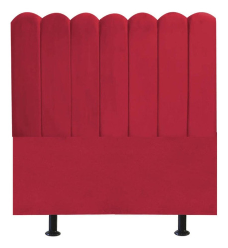 Cabeceira Nuvem Cama Box Solteiro 90cm Alanis Suede Vermelho