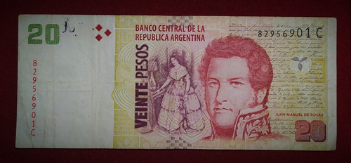 Billete 20 Pesos Serie C 2008 Bottero 3520 