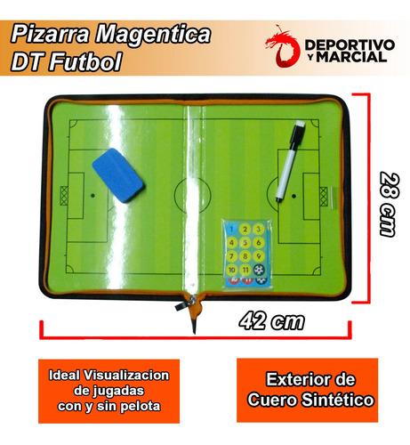 Pizarra Carpeta Magnetica Tactica Dt Futbol 11 Lapiz En3x