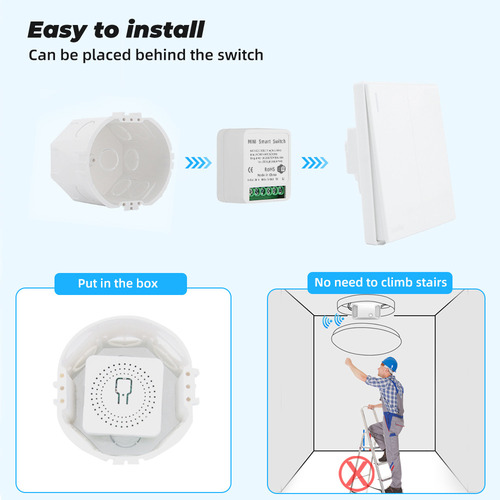 Mini Módulo De Interruptor Wi-fi 16a Wi-fi Nt Relay Light Sw