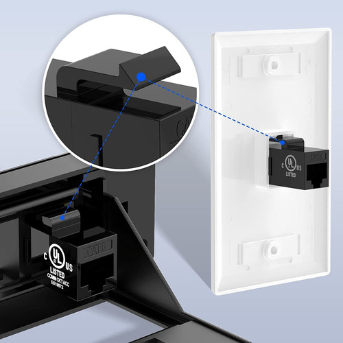 Acoplador Rj45 Keystone Ul Listado Cat6 Ethernet Keysto...