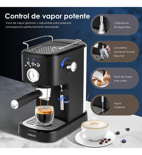 Máquina De Espresso Y Capuchino 20 Bares Con Espumador