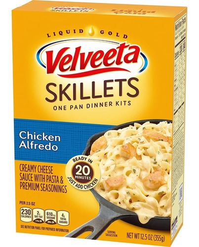 Pasta Velveeta Skillets Importado Chicken Alfredo 355gr