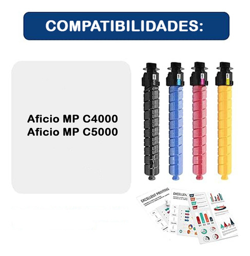 Toner Compatible Aficio Mp C 4000 C 5000 Alto Rendimiento