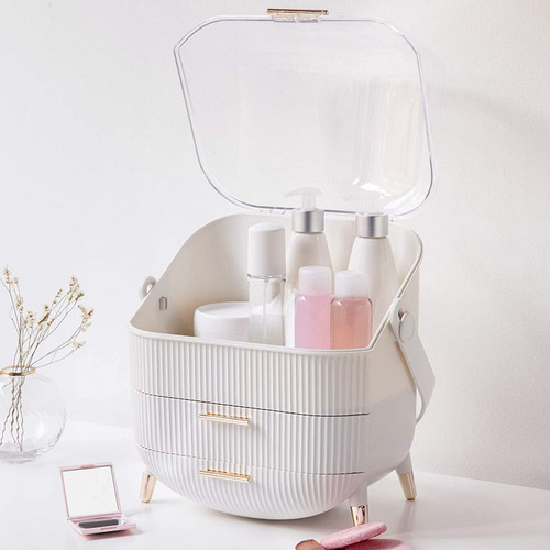 Massy Egg Shape(oval) Makeup Storage Box, Countertop Portab. Color MBOX-Ship From California