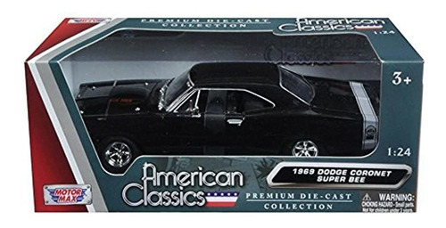 1969 dodge Coronet Super Bee Negro 1/24 diecast