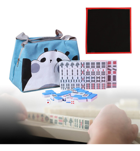 Juego De Mini Mah Jong Juego De Mahjong Tradicional Con Azul