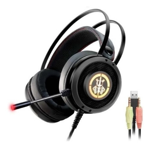 Imagem 2 de 6 de Fone Headset Gamer Led 7 Cores Para Jogos Pc Gaming