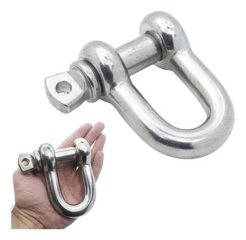 Manilha Aço Inox Grande 3/4pol Cap 4,5 Toneladas 4500kg