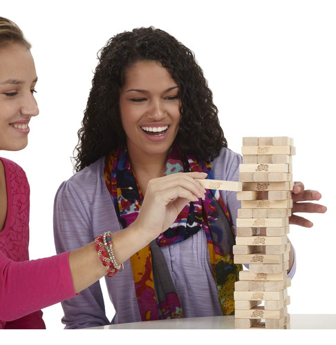 Juego Mesa Jenga Clasico Familiar Torre Madera Hasbro Gaming