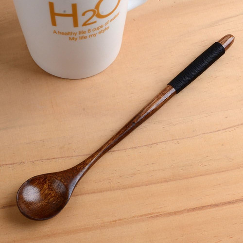 Cuchara De Madera Para Café, Té Y Espresso, Mango Largo