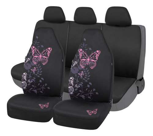 Fremont Auto Funda Para Asiento Coche Diseño Mariposa Rosa