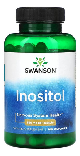 Inositol 650 Mg - 100 Cápsulas Swanson