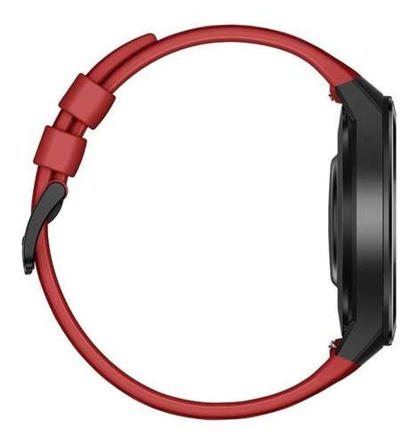 Imagen 4 de 4 de Huawei Watch GT 2e 1.39" caja 46mm de metal y plástico black stainless steel, malla lava red de tpu HCT-B19