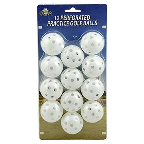 Perforated Practice Golf Balls 12pk Plastic Wiffle Nuevo
