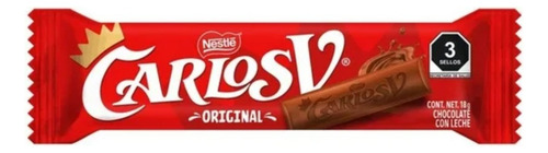 3 Pza Chocolate Con Leche Carlos V Original 18 G