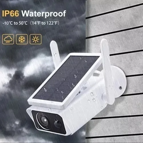 Câmera Ip Wifi Segurança Ip66 Energia Solar Full Hd Externa