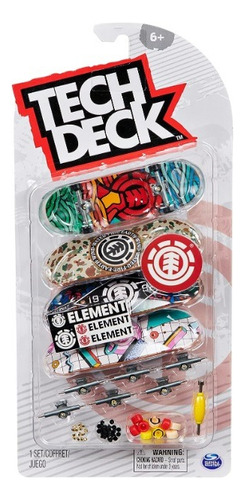 Tech Deck Ultra Dlx Fingerboard 4-pack, Element Skateboards