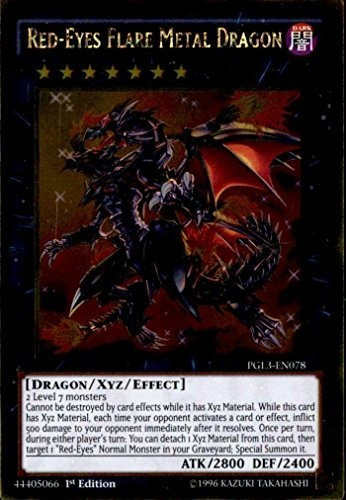 Yu-gi-oh! - Red-eyes Flare Metal Dragon (pgl3-en078) - Oro