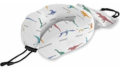 Dinosaurs Colored Travel Pillow; Get Wrappe Bolso De Viaje 