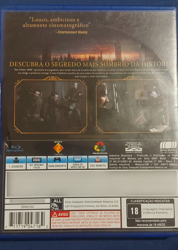 The Order: 1886 Ps4 Mídia Física (Usado)