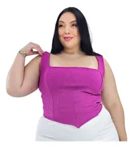 Comprar Corselet Top Feminino Cropped Morcego Moda Plus G1 - Maria