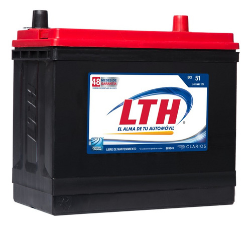 Pila De Carro Lth Modelo L-51r-500. Entrega En Cdmx