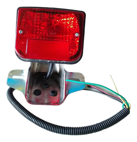 Faro Stop Moto 8 Led Base Cromada Universal